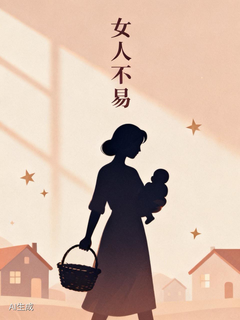 女人这辈子挺难的。在家庭里，女人往往承担着照顾孩子、伺候老人、打理家务等诸多责任
