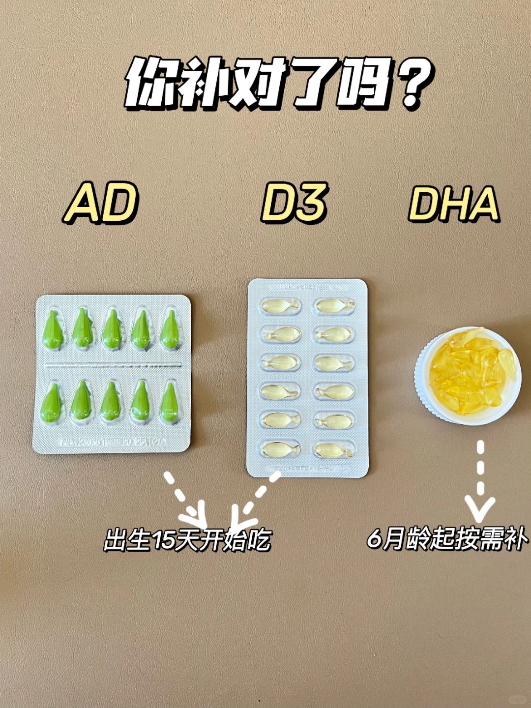 一篇讲明白，宝宝AD、D3、DHA怎么补？