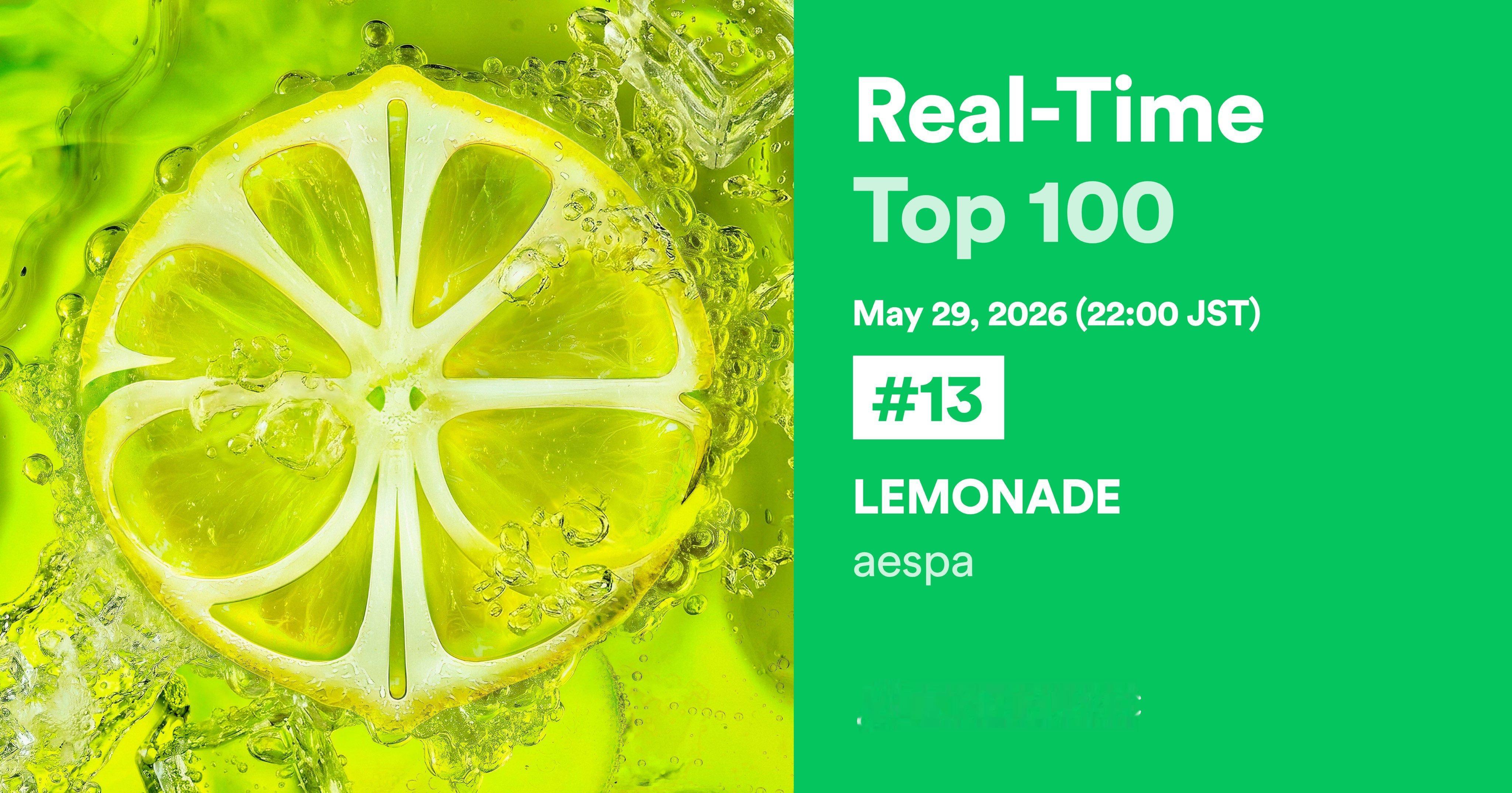 《LEMONADE》在 Line Music Japan 实时 Top 100 