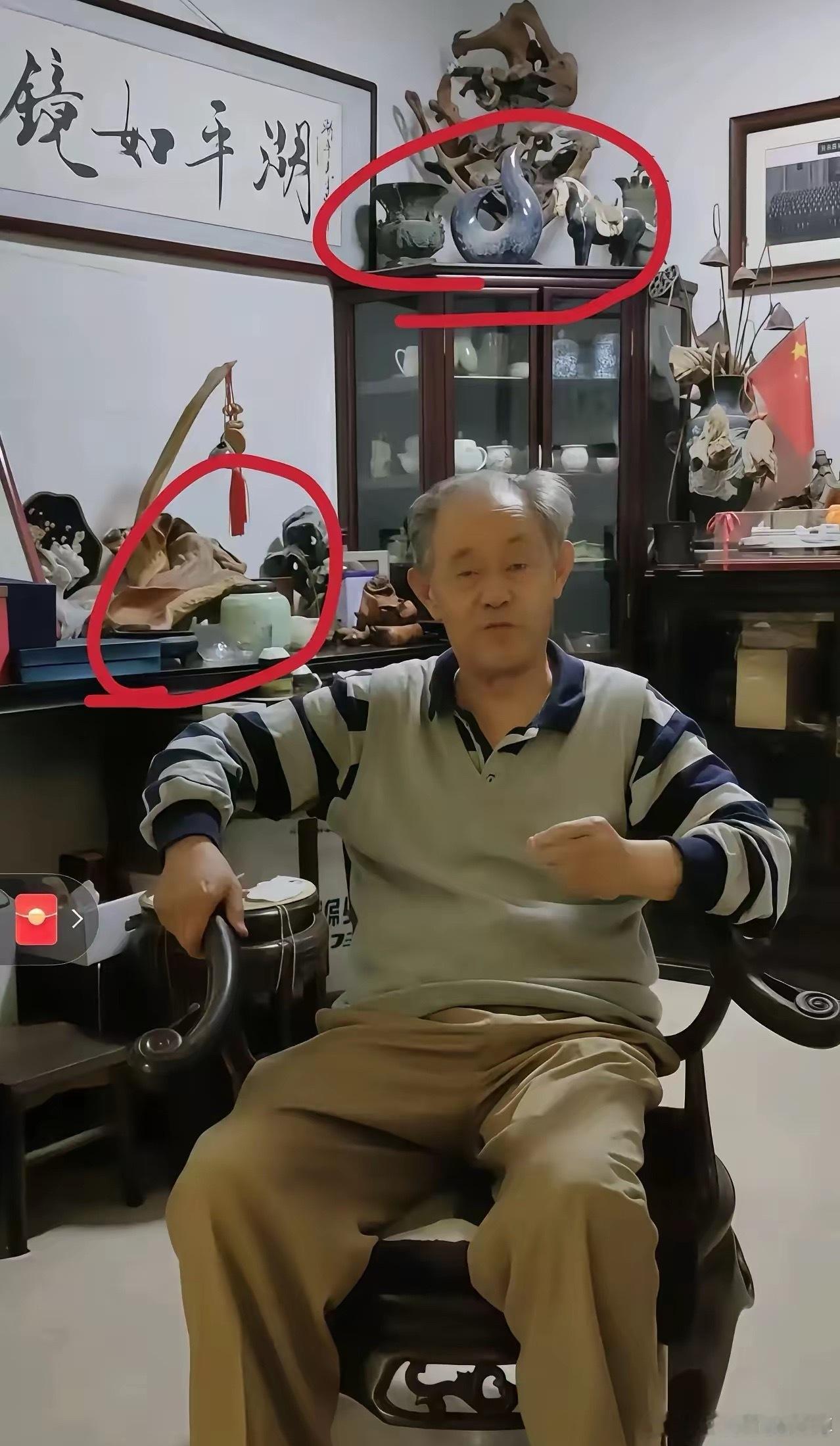 一张居家照，直接把南京博物院老院长徐湖平送上了风口浪尖。老爷子81岁了，端坐在黄