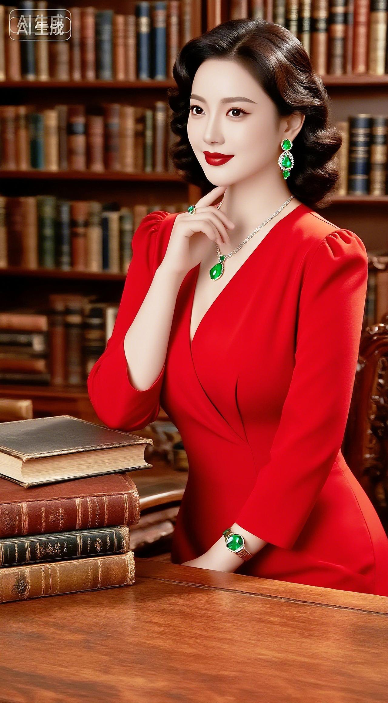 书中有颜如玉……即梦AI 知性优雅穿搭 事业女人 优雅女人