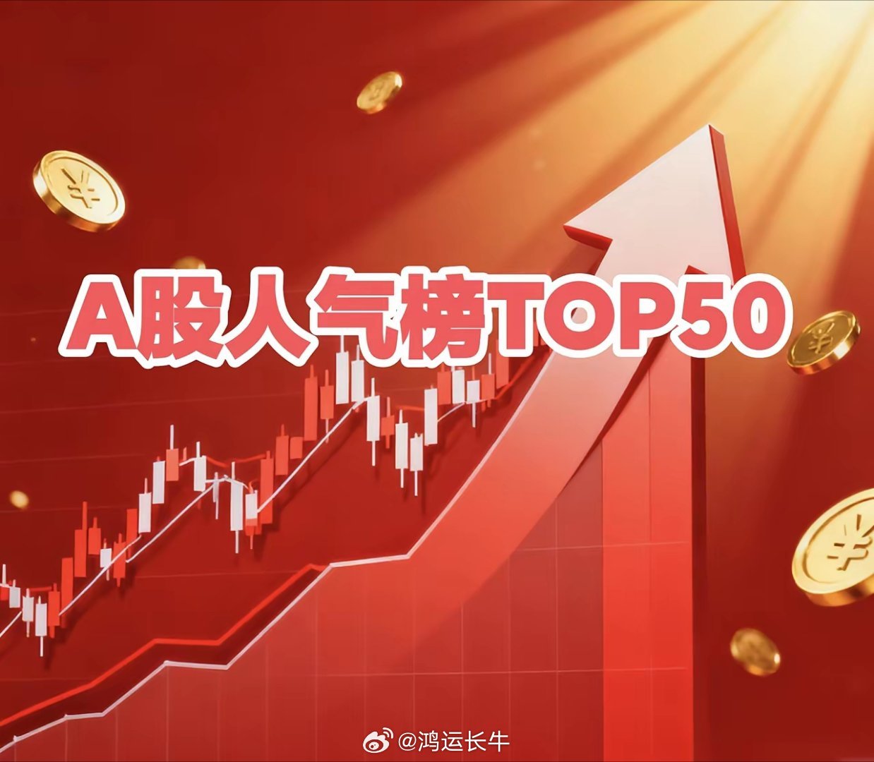 最新A股人气榜前50名1.华工科技.0009882.彤程新材.6036503.中
