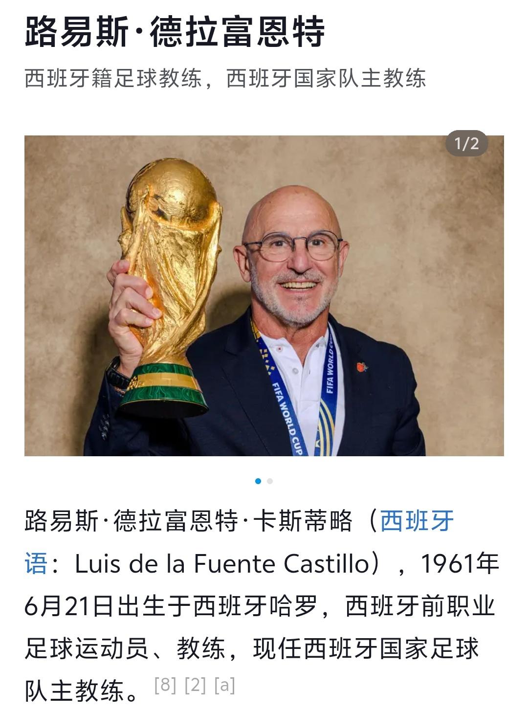 西班牙国家队这个主教练可以说是继阿拉贡内斯以后最好的国家队主教练，阿拉贡内斯是为