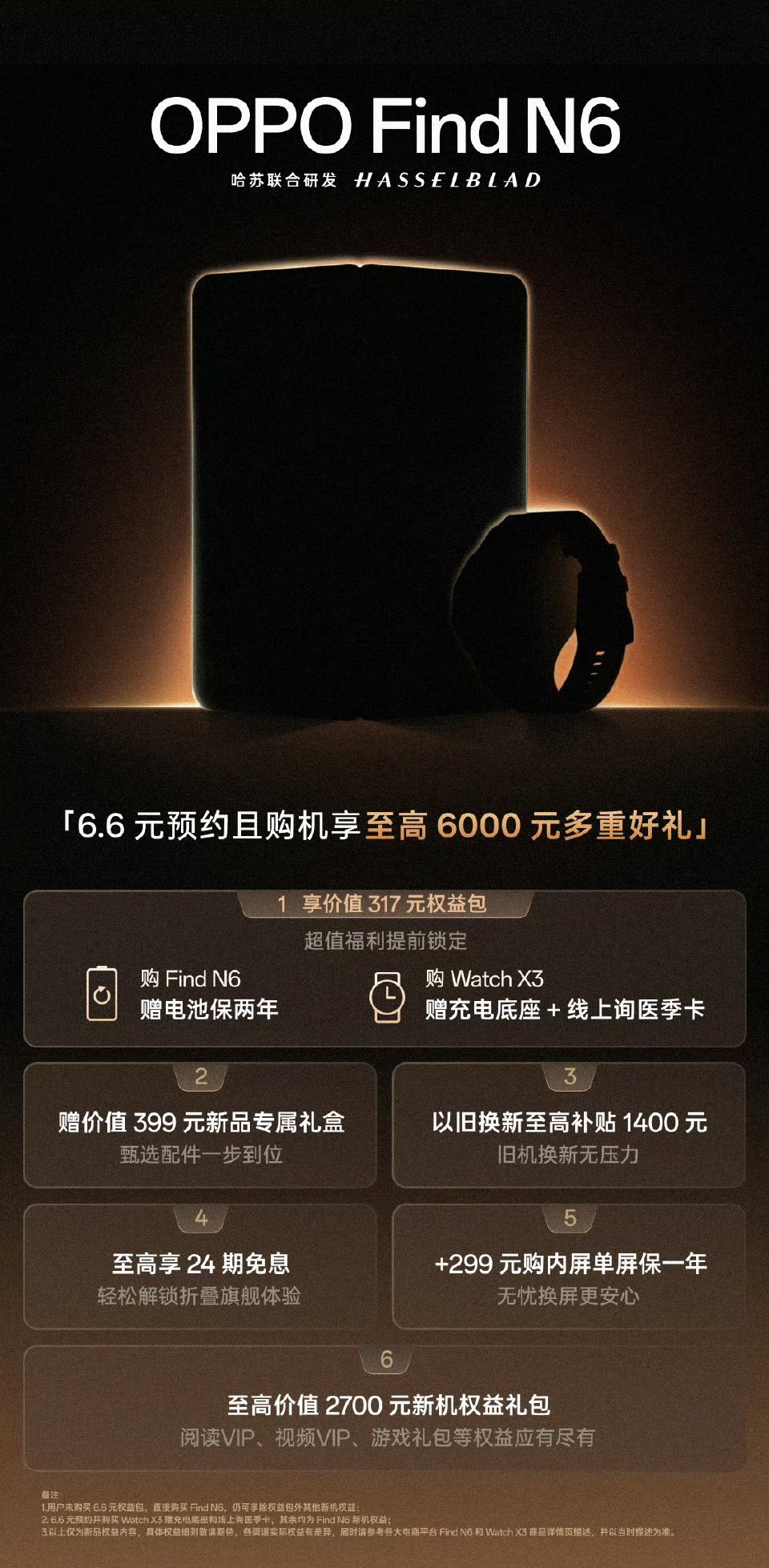 MWC2026OPPO Find N6可以预约了。根据之前爆料，基本的参数也曝光