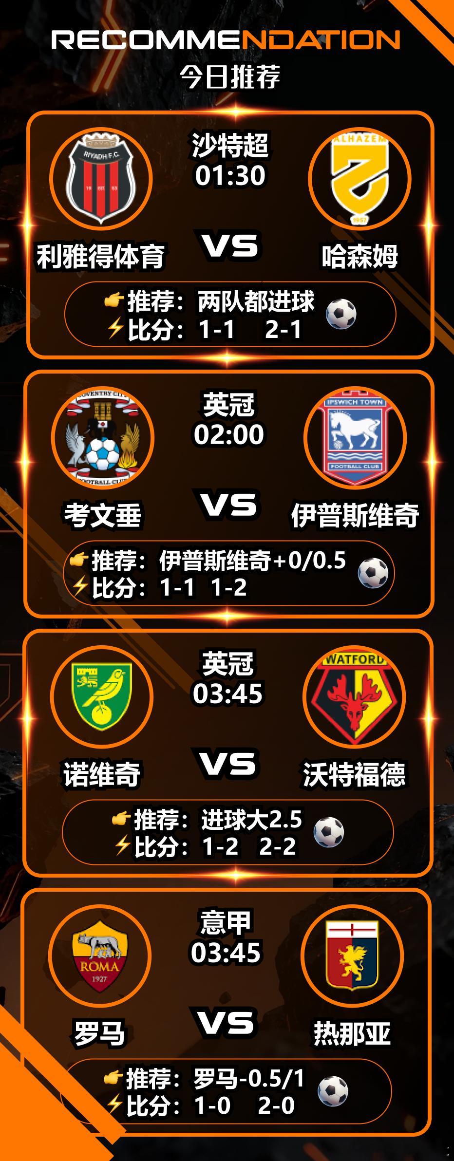 深夜4场核心赛事解析！沙特超+英冠+意甲全覆盖，观赛参考指南【皮皮观赛指南】深夜