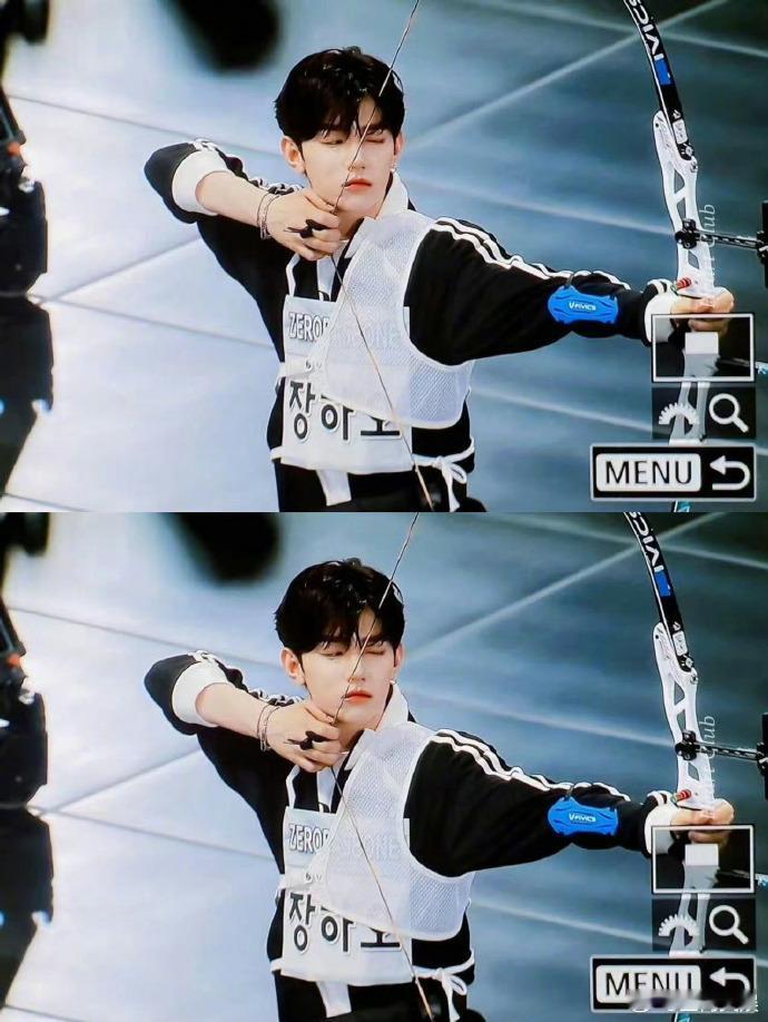 #章昊射箭图##章昊偶像运动会饭拍# 章昊在偶像运动会的射箭画面充满了艺术感。他