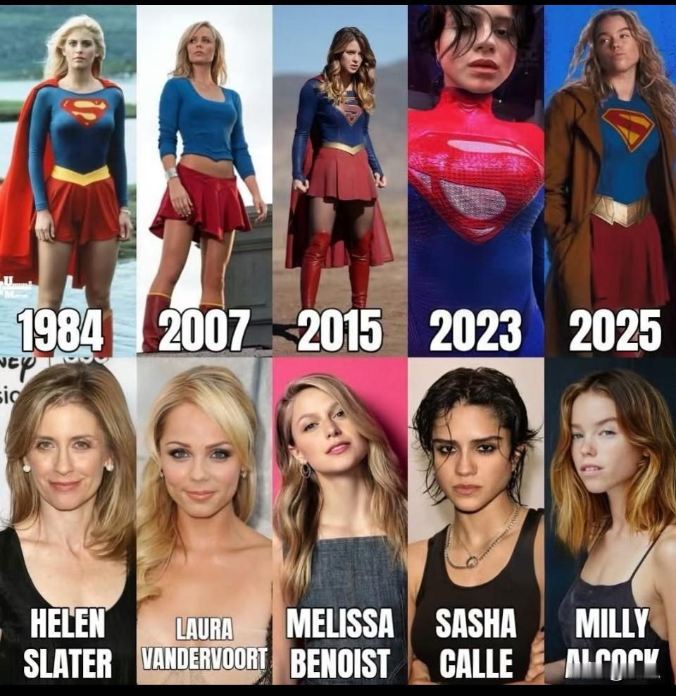 女超人的形象演变。

23之前，觉得超女就应该是金发碧眼大波浪。23出来，前面的