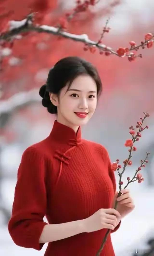 上联：红梅凌雪日晴光
下联：白莲濯月夜容清