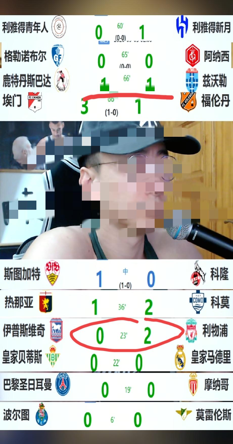 利物浦开场20分钟就已经取得了2:0的领先，利物浦这场应该稳了，现在就看大巴黎和