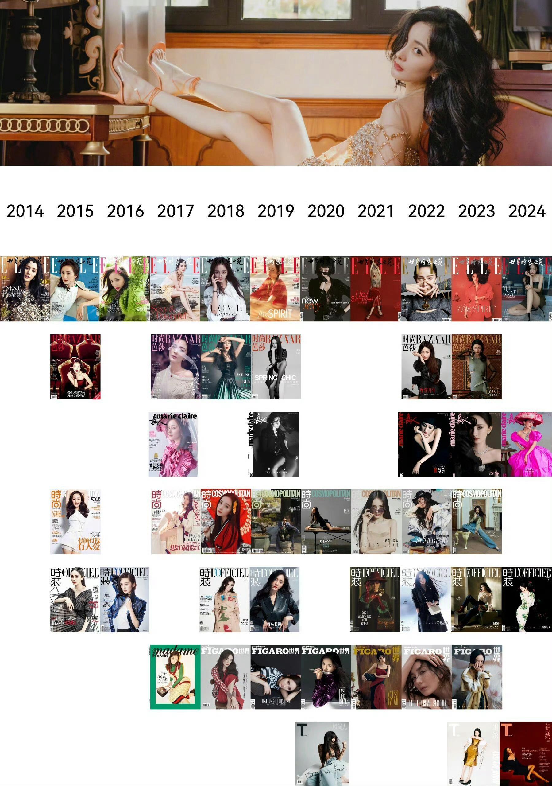 杨幂费加罗闭年刊将穿ES高定 杨幂粉丝没说过，杨幂粉丝不知道 穿什么都是品牌的福