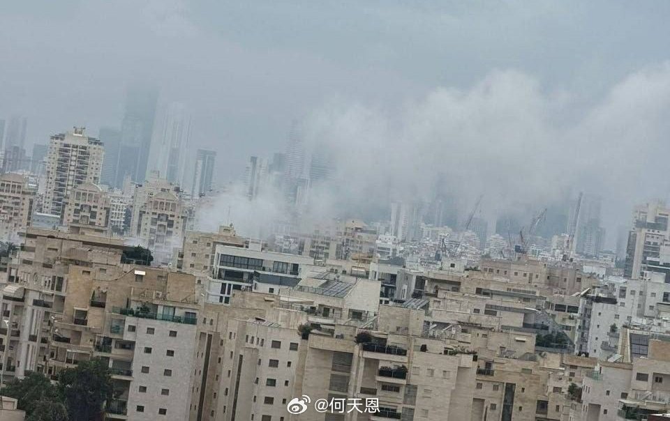 这不是黎巴嫩或加沙，这是以色列中部城市重大消息：多枚伊朗集束导弹袭击了以色列中部