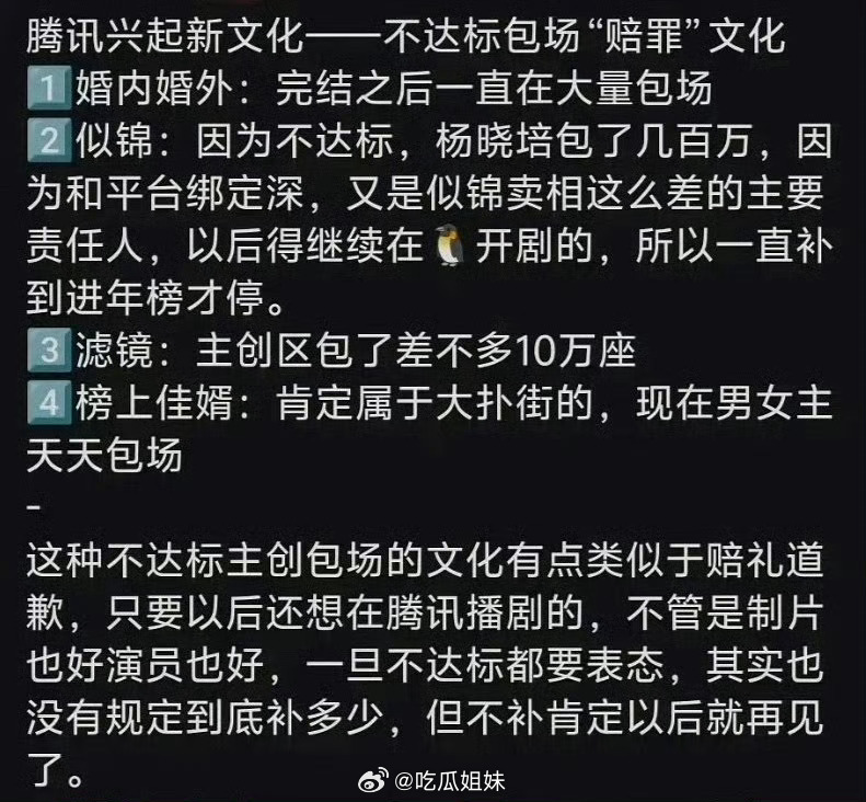 腾讯包场赔罪文化，真的假的啊[疑问] ​​​