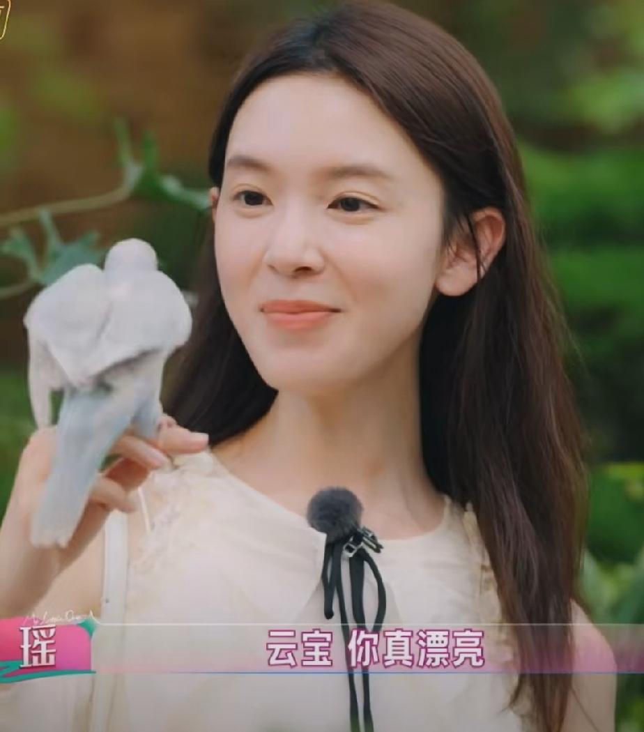 陈瑶买花时，看到店主有一只刚满月的鹦鹉，就和它玩耍，夸它好漂亮好乖，鹦鹉站在她手