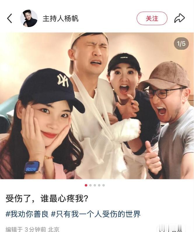 【当尼格买提听说杨帆被狗咬了】杨帆被自己养的狗咬了  4月14日，央视主持人尼格