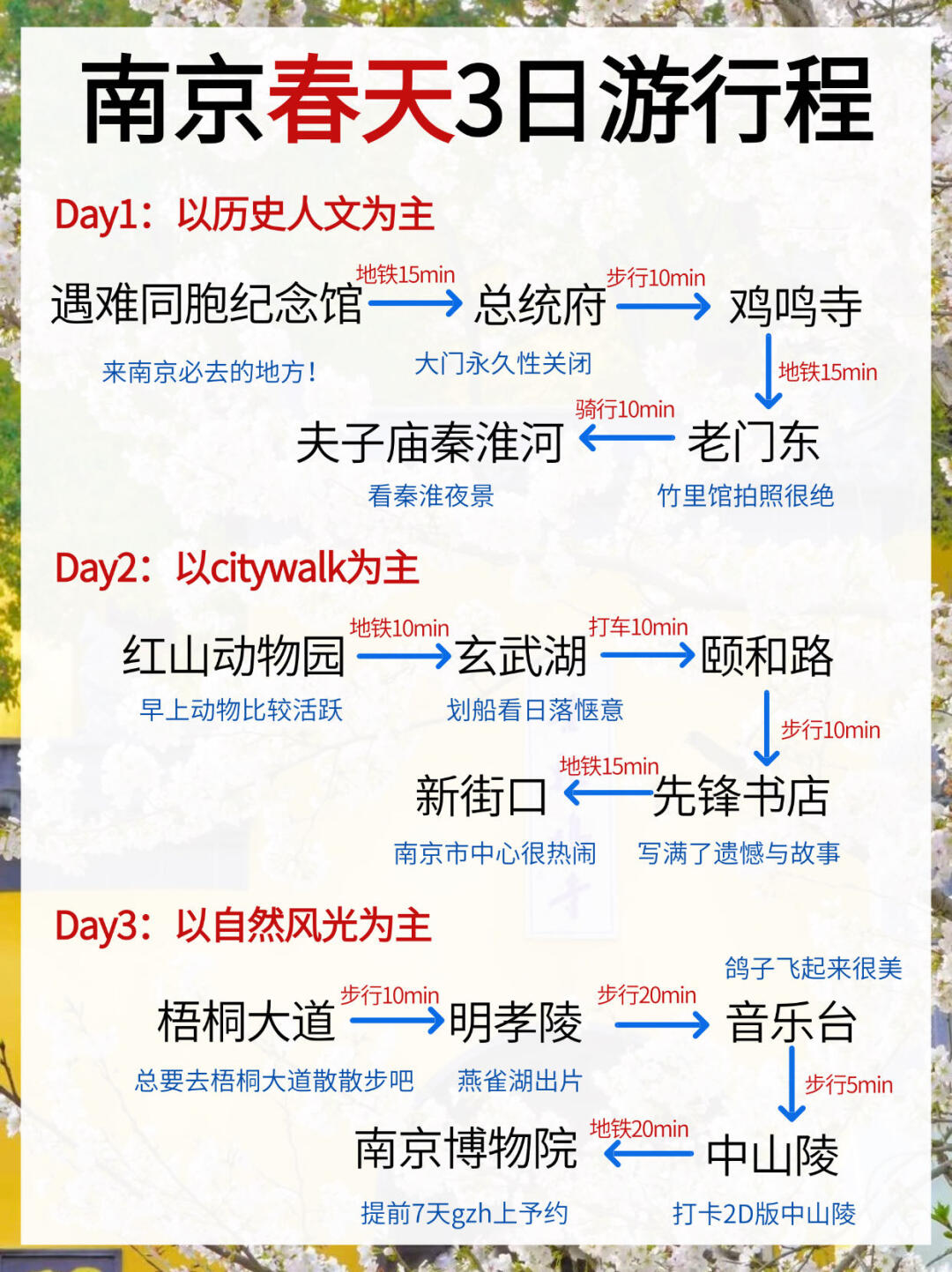 南京已回‼3天2夜旅游路线快来抄✔