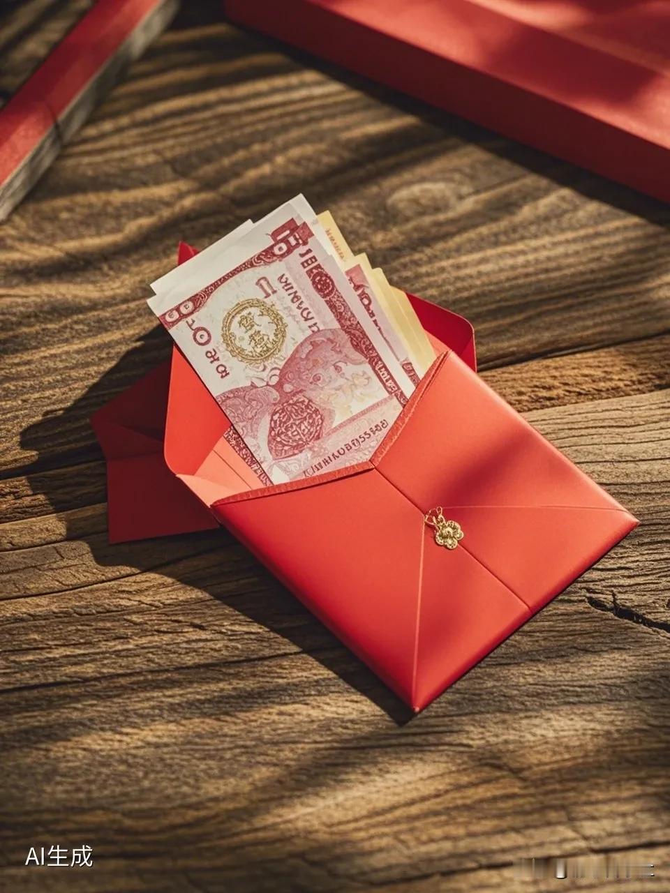 奶奶把红包递过来时，手抖了一下。

红纸包掉在桌上散开了。里面滚出几张皱巴巴的票