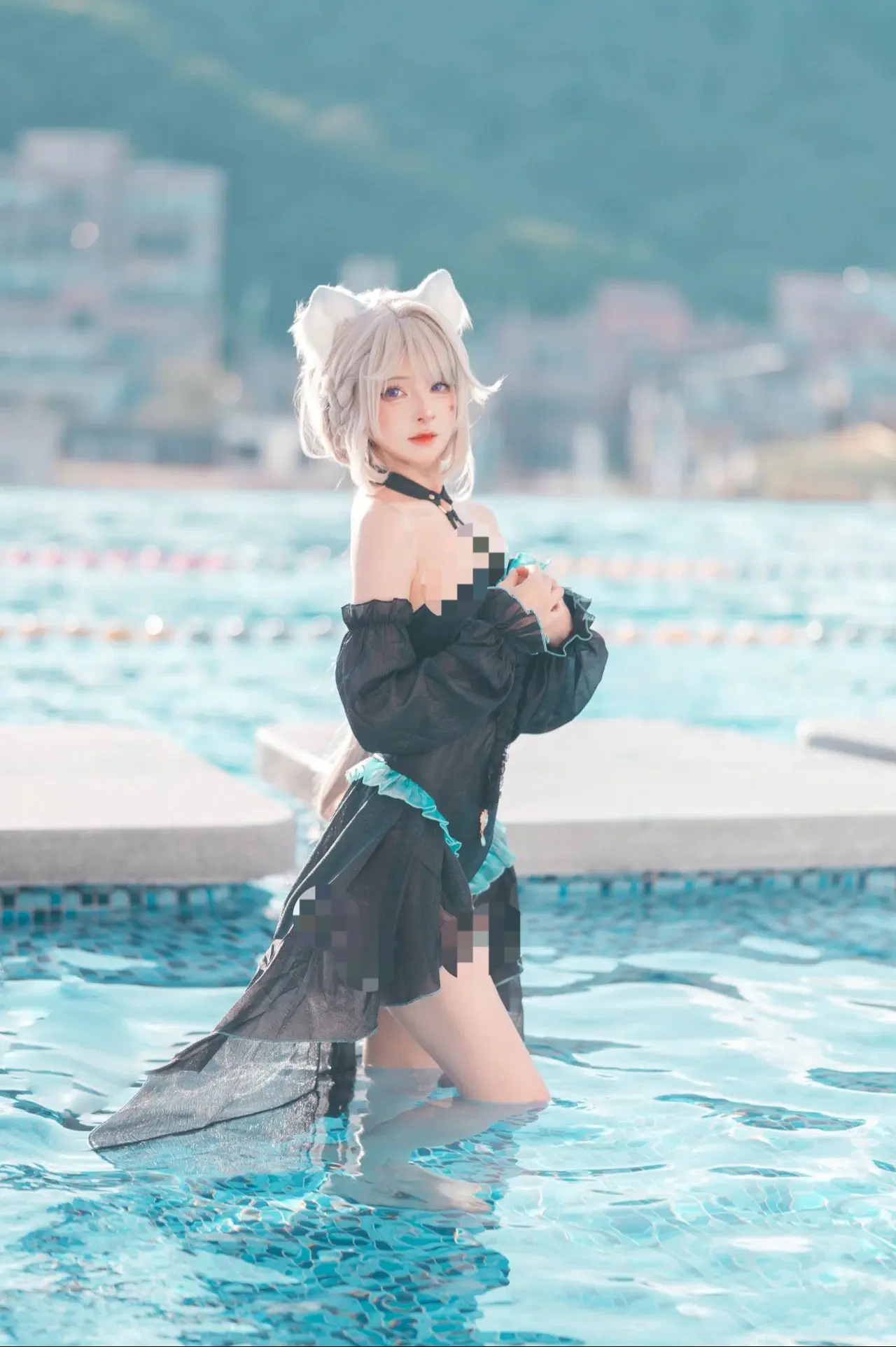 一种很新的cosplay 泳池拍摄 cosplay 泳装宝贝 琳妮特cos