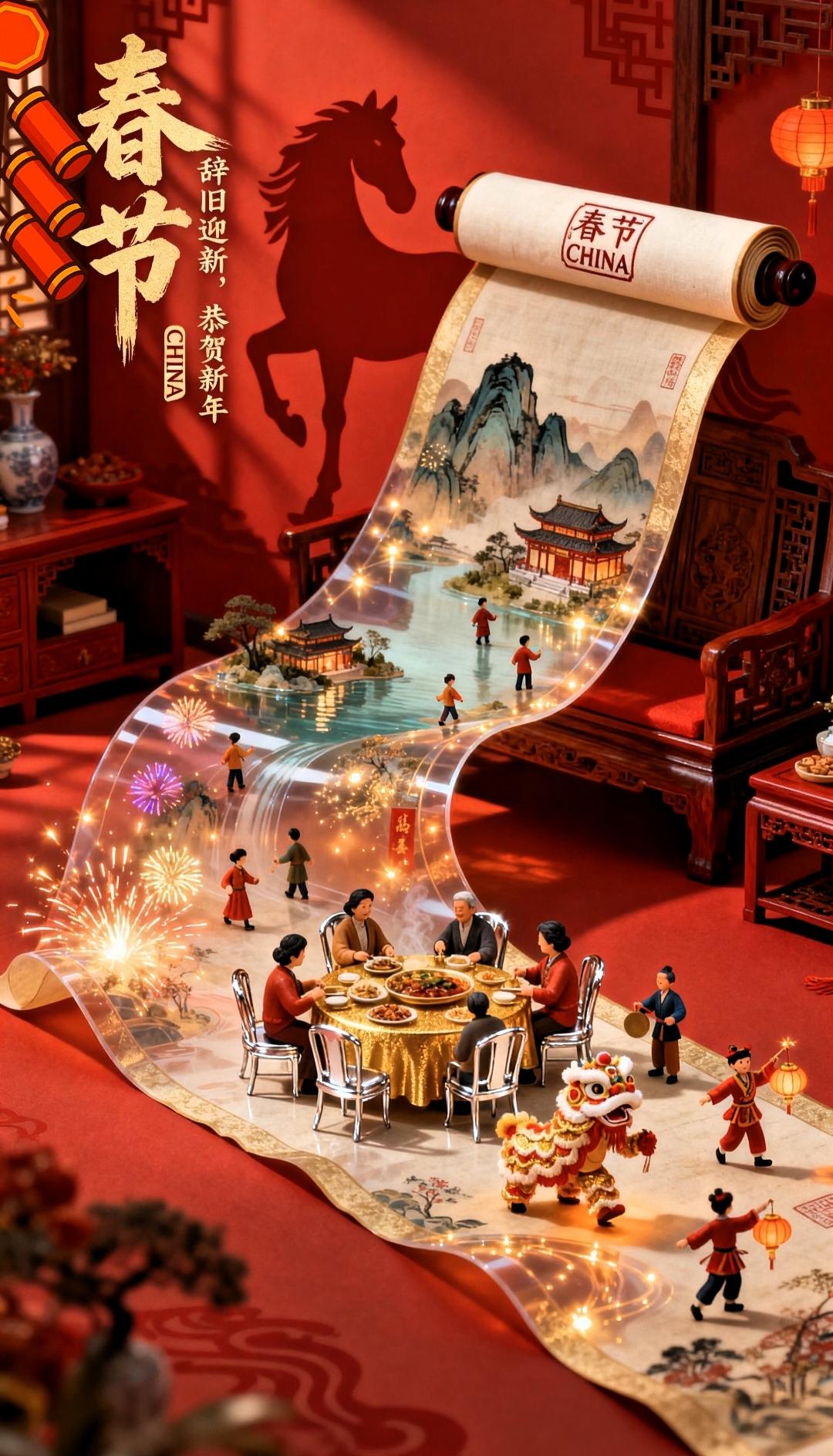 现在过年早就不是围着锅台转的老样子了，这才是真正的新年新气象。

以前过年忙前忙