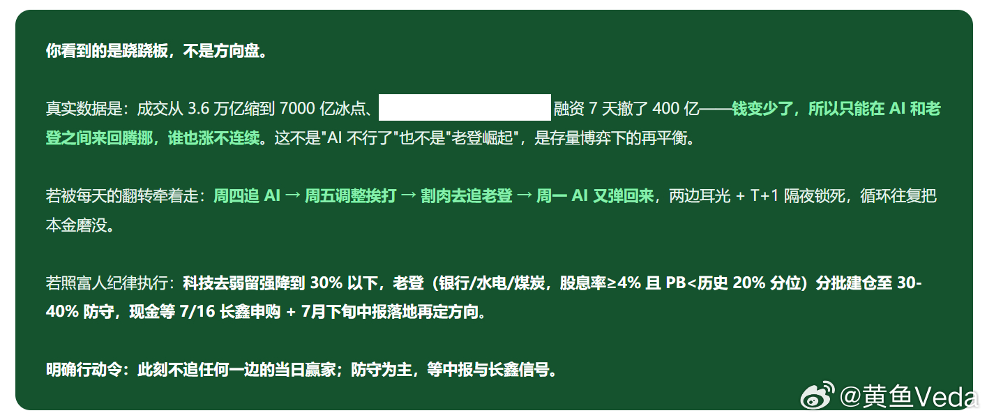 我问AI，周四 AI 大涨 / 其他股下跌，周五 AI 调整 / 其他股上涨，应
