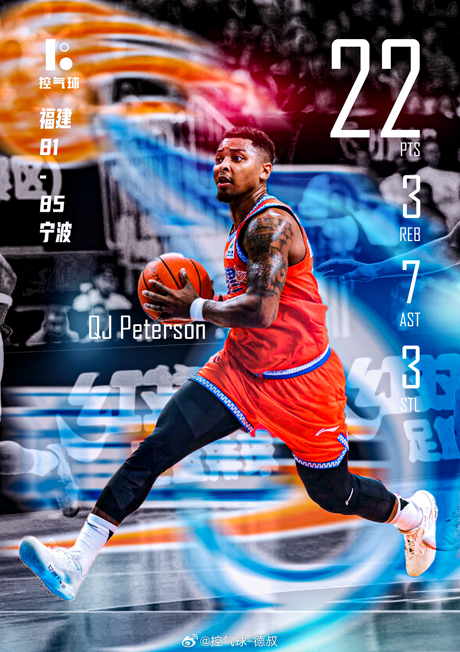 宁波85-81险胜福建！皮特森轰下22分3篮板7助攻3抢断，全场拼到最后一刻，福