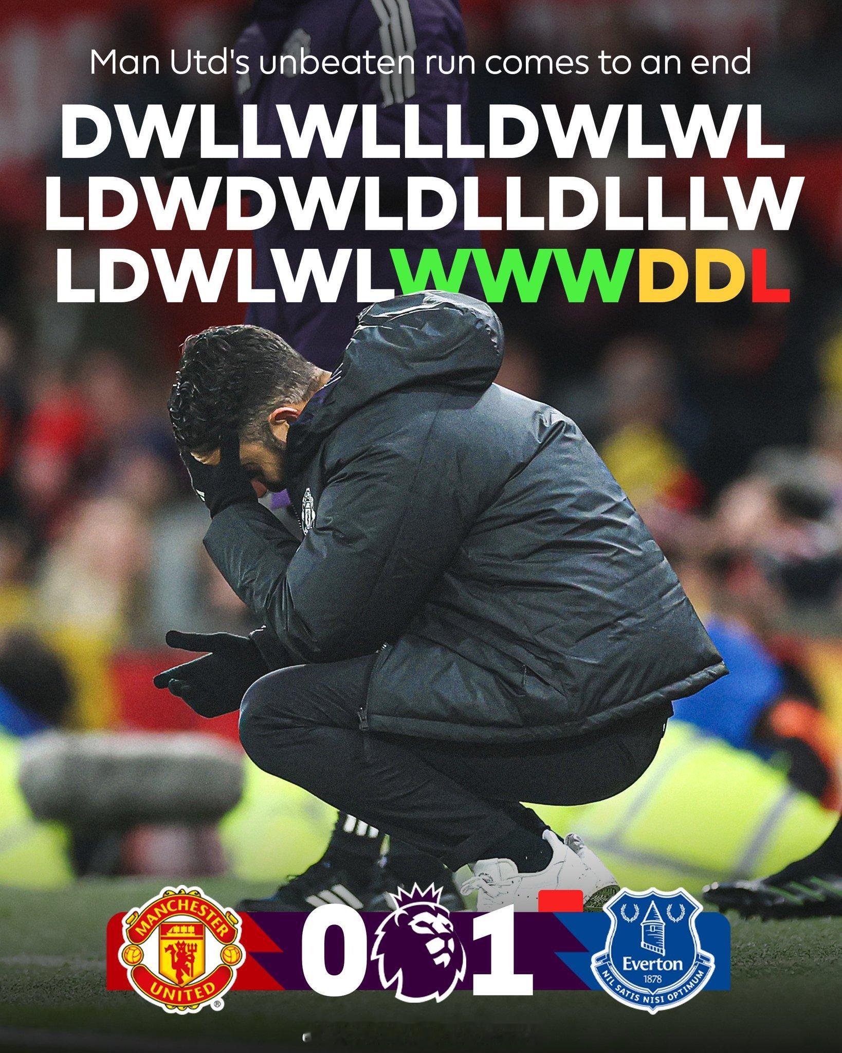 媒体是会选照片的英超官推：阿莫林治下曼联的最长不败纪录（连续5场）戛然而止尼玛 