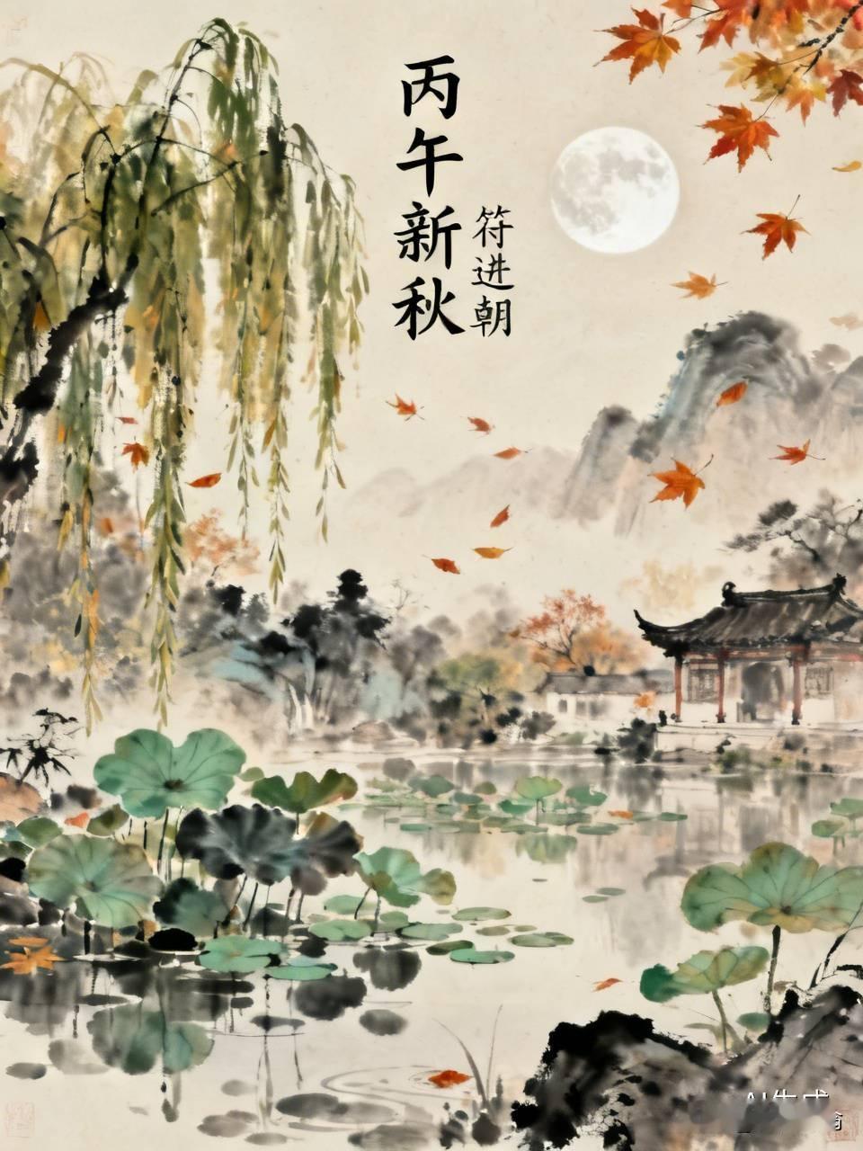 七律·丙午新秋
              符进朝
秋入中伏暑未休，金风徐至送清