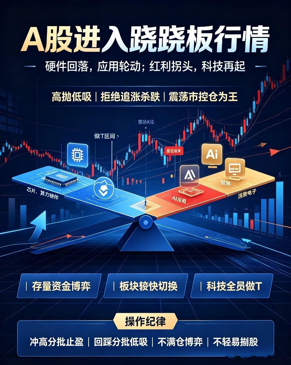 A股今天反弹了A股极致跷跷板行情！科技全员做T，当下唯有高抛低吸制胜当前A股市场