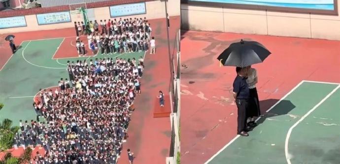 女教师给父亲打伞为何被造谣为什么一张图就能编出完整剧情？厦门女教师给父亲撑伞，被