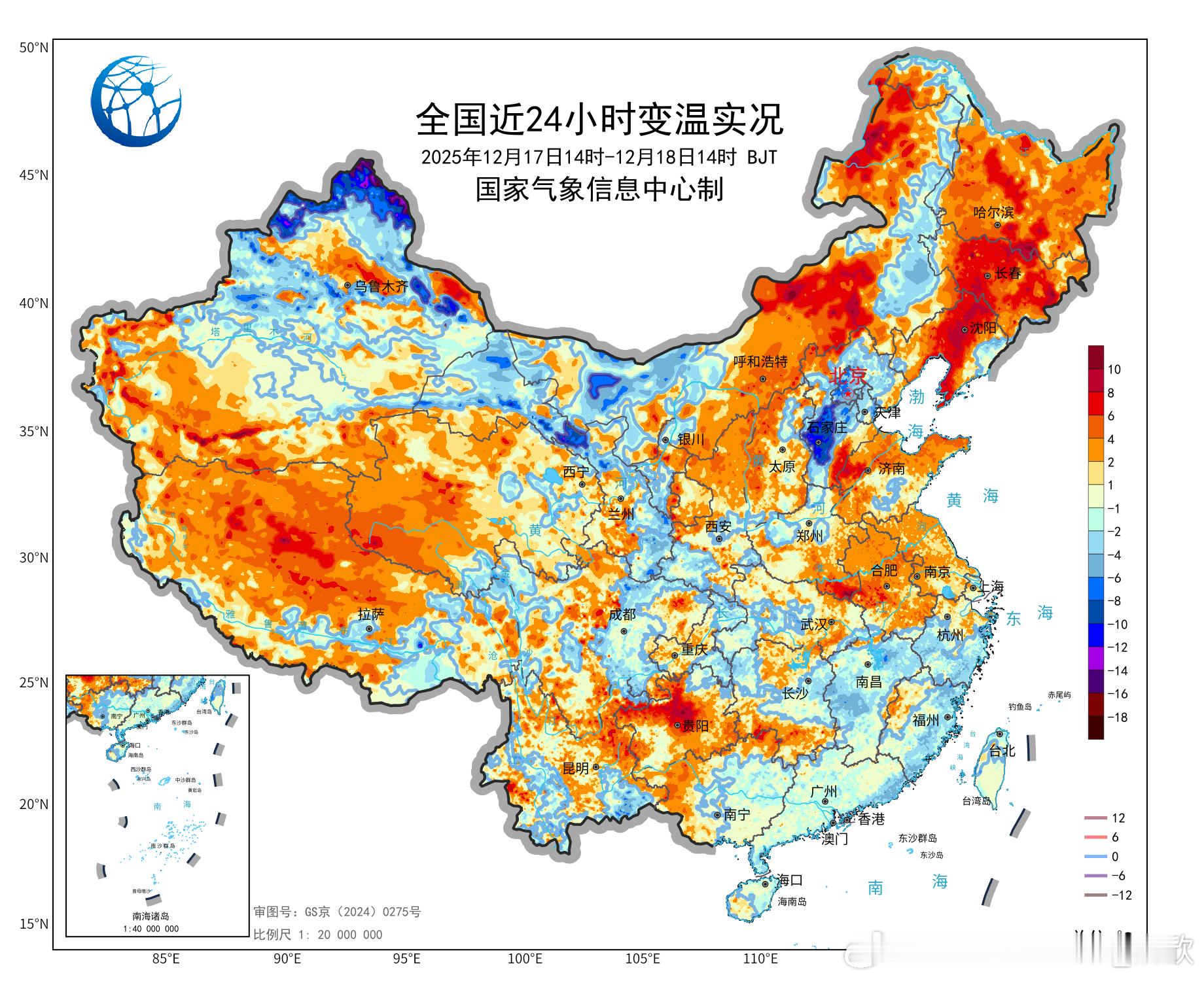 【气温起伏】今天我国多地气温上升，贵州、内蒙古中东部、东北三省升温明显。贵州开阳