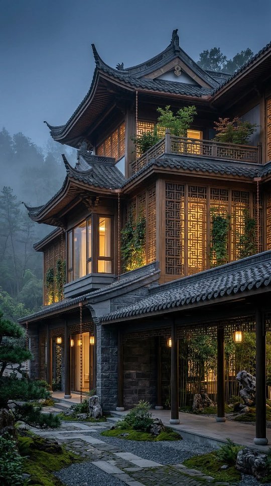 最顶级的中式审美最顶级的中式审美，从不是繁复堆砌，而是留白、意境与风骨。水墨晕染