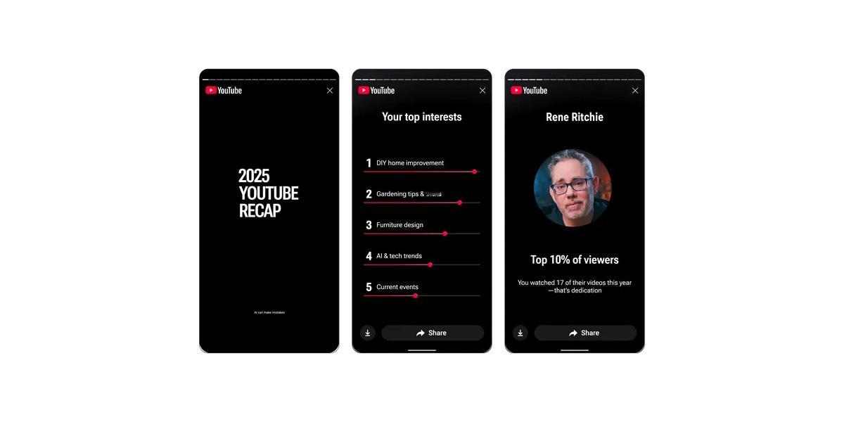 【YouTube Recap 今日在移动端和网页端推出】从今天开始，YouTub