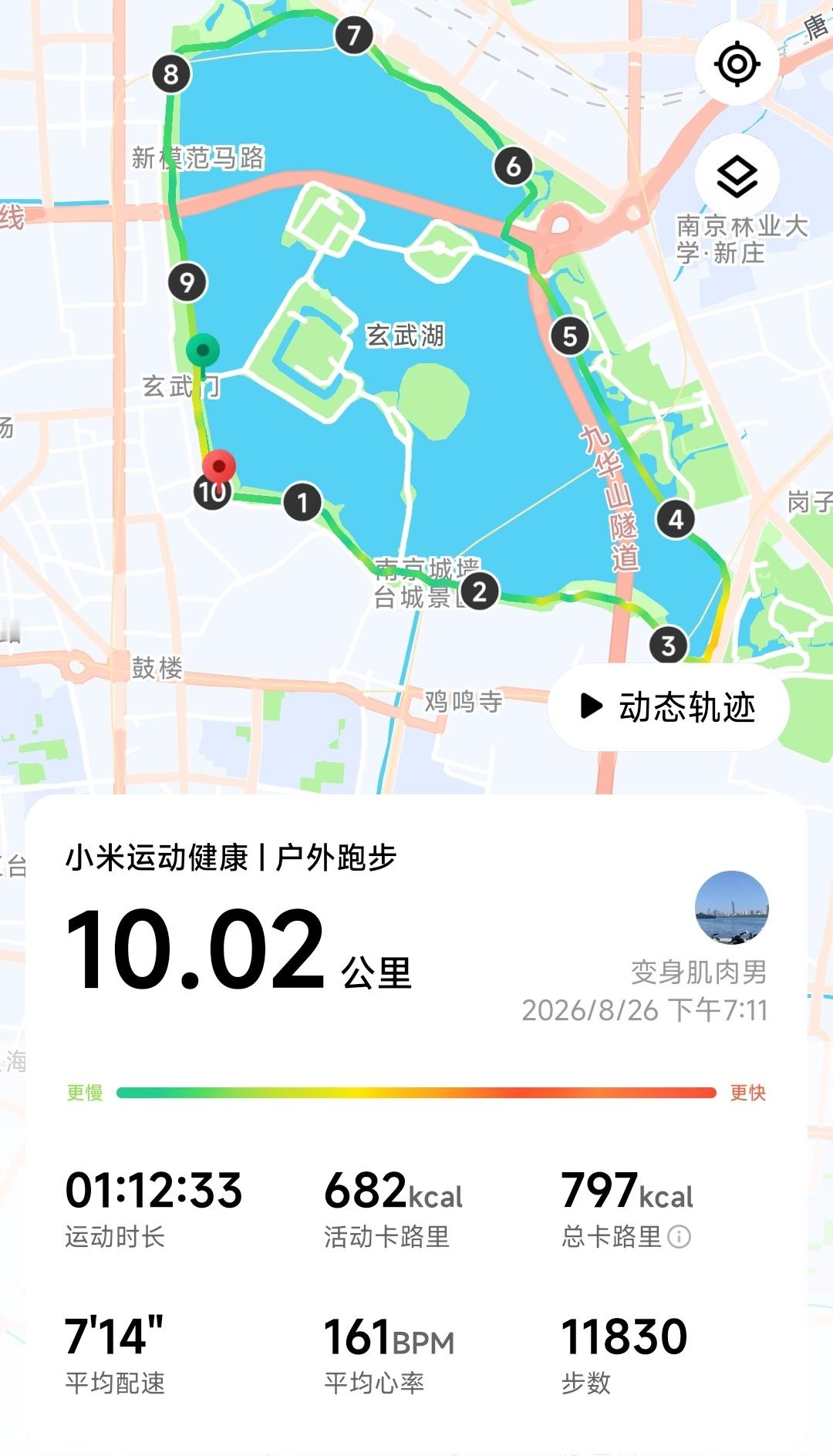 恢复跑10km  ​​​