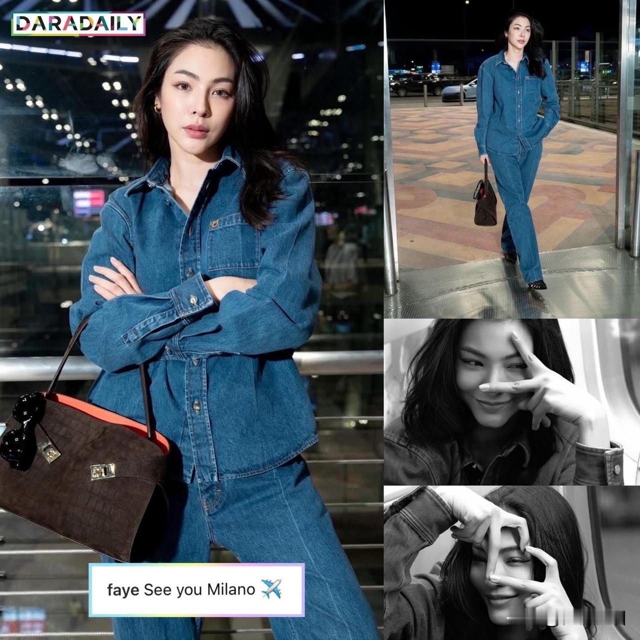 Faye前往米兰时装周。。