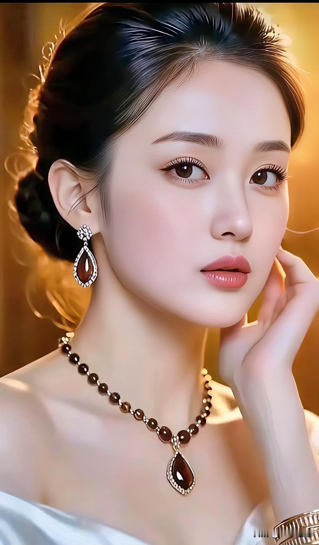 优雅气质，珠宝闪耀，完美妆容，女神范儿十足！💎✨