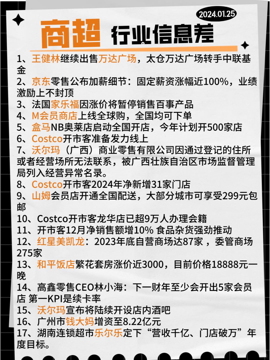 【商超】行业信息差