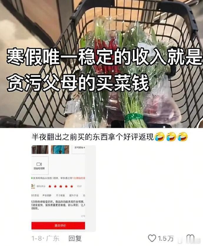 《大学生寒假生活费来源》这可太有生活了🤣👌 