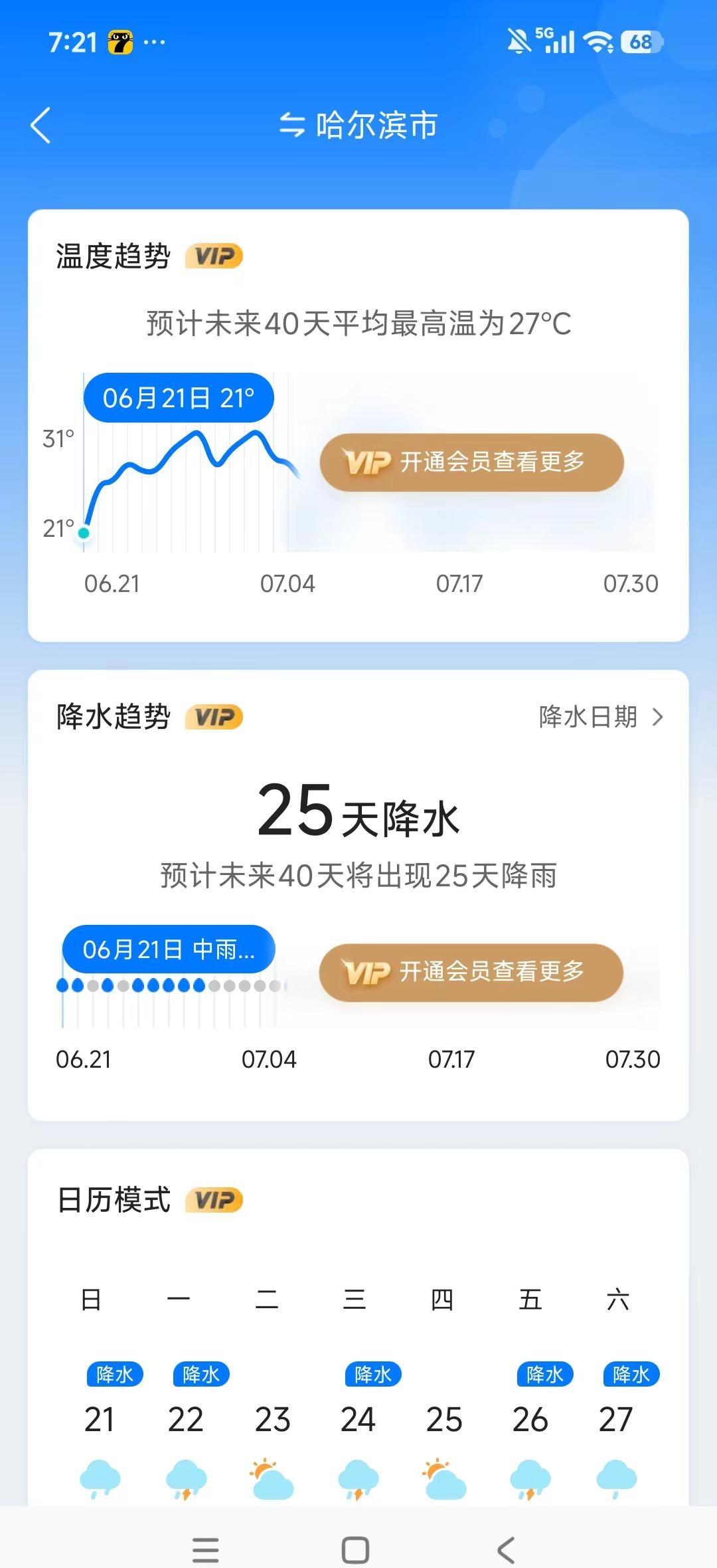 哈尔滨，来几个晴天吧，再不来入秋了。