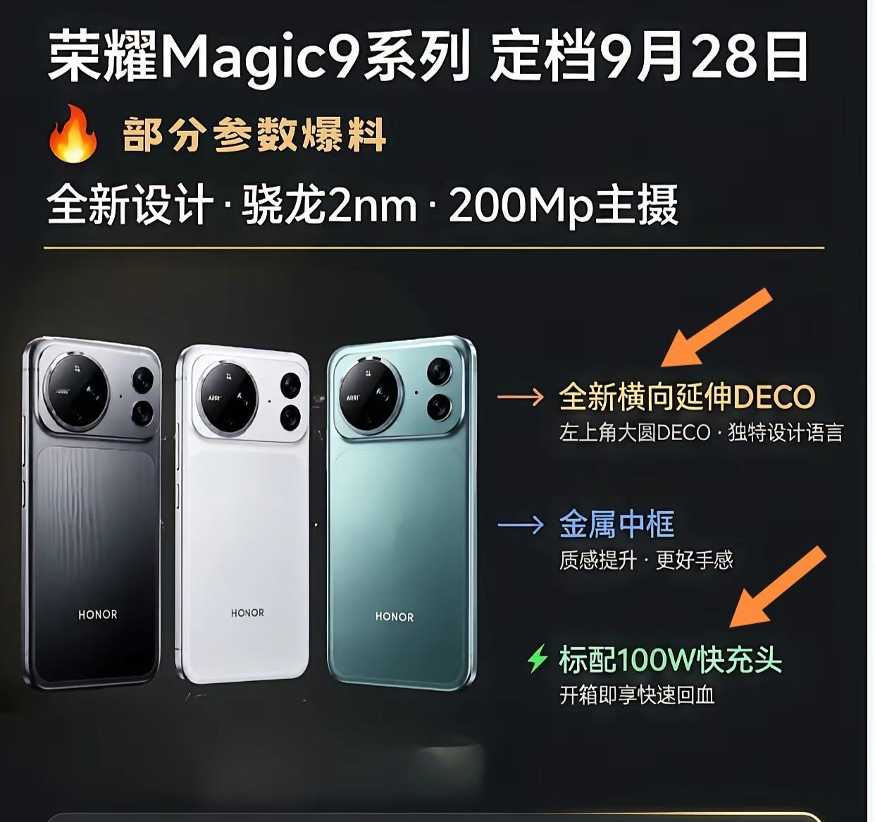 荣耀Magic9这波爆料太猛了！刚入网就定档9月28日发布，官方都开始预约了。[