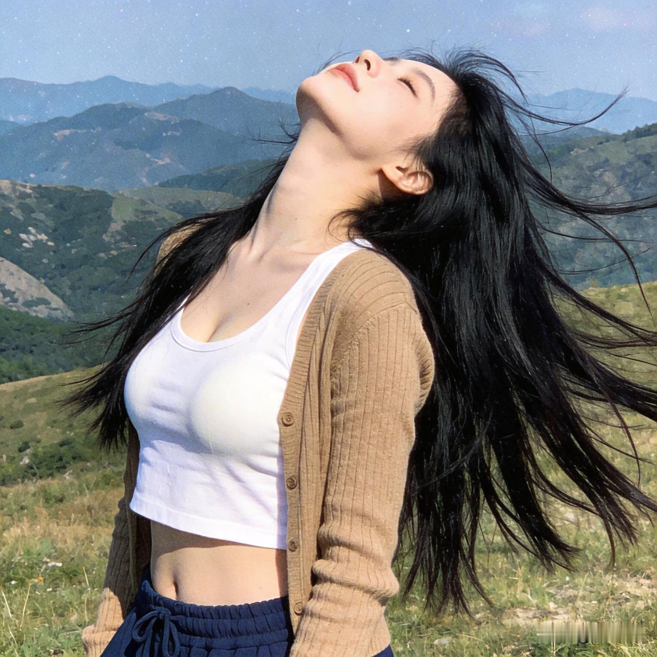 以前总钻牛角尖，为一点没结果的事耿耿于怀，把自己困得难受。此刻站在山野里，头发被