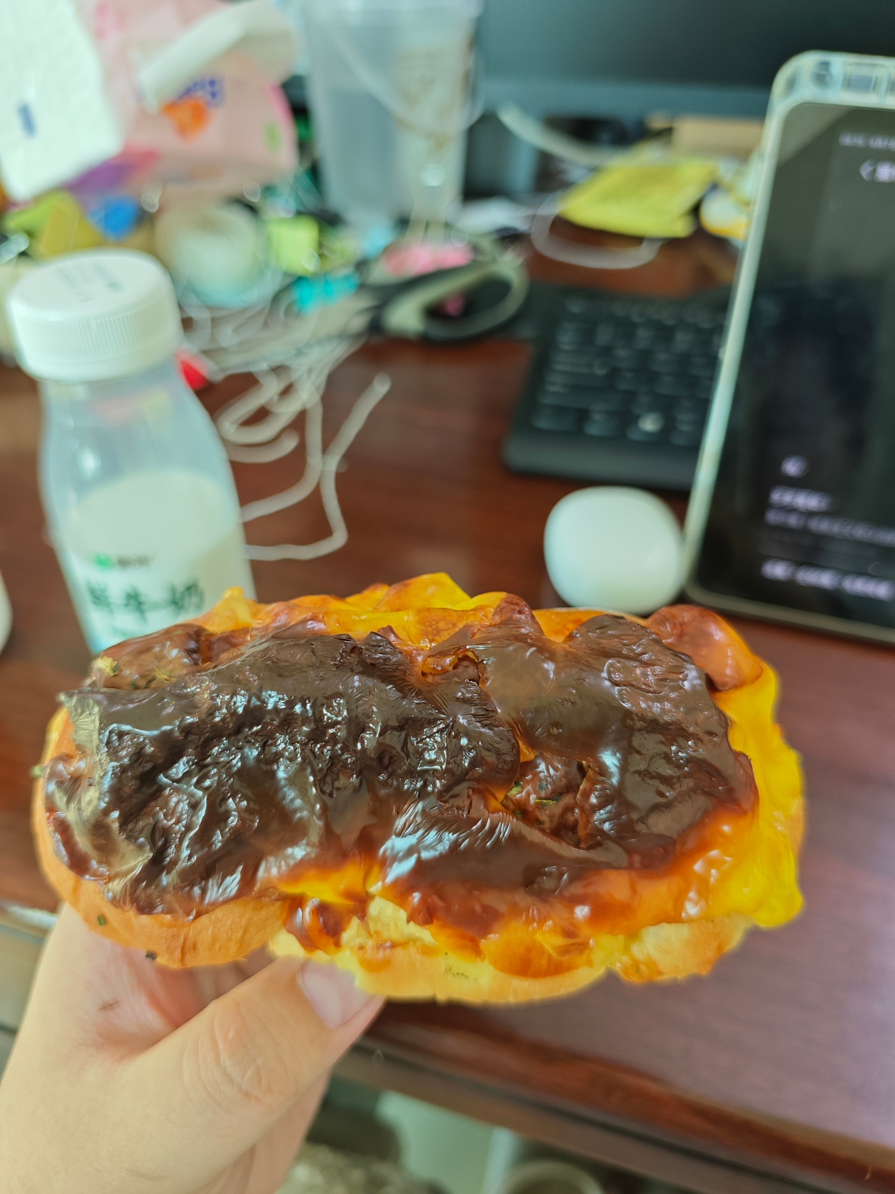 唉这两次用空气炸锅都把我的芝士片烤糊了 