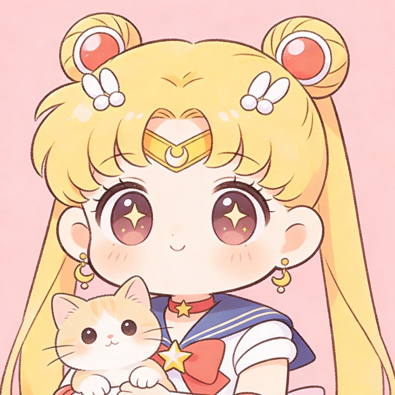治愈系少女心可爱卡通头像美少女战士月野兔壁纸头像壁纸分享 | 搞笑头像分享｜动漫