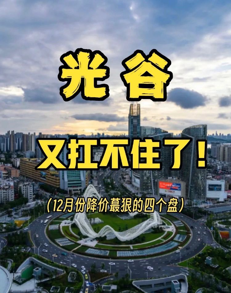 光谷也扛不住了❗️12月这四个盘真敢降⚠️