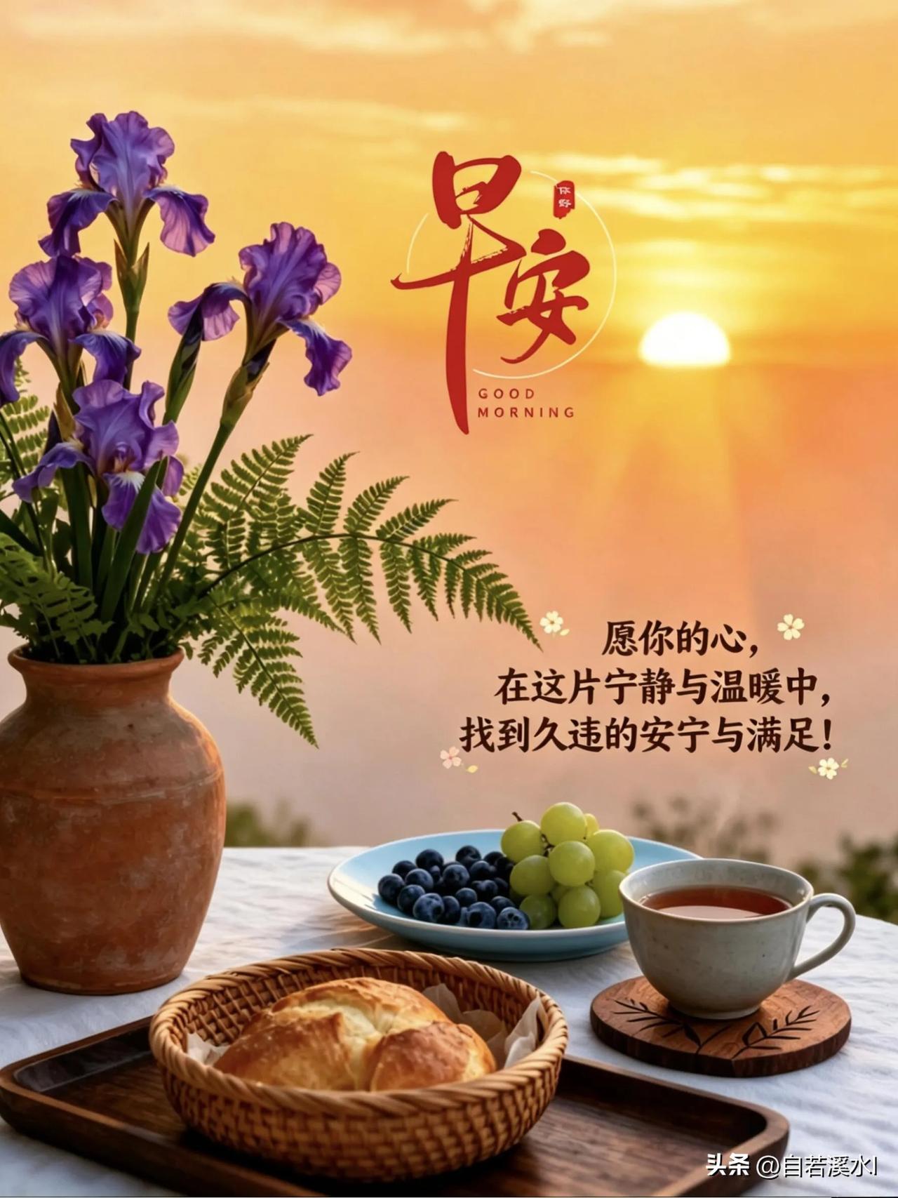  新晨开启，所有烦恼留在昨夜，今天只拥抱开心与温柔。