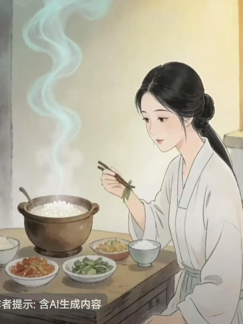 烟火温情
檐下炊烟绕指尖，
粗茶淡饭胜华筵。
寻常日子藏真意，
慢煮时光胜似仙。