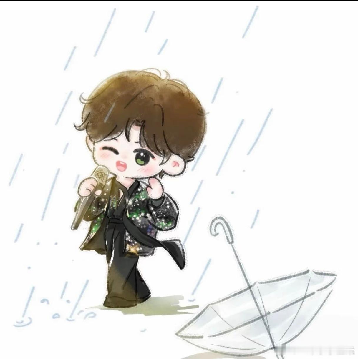 下班了，明天七夕，和老公约个会去！下雨不打伞的老公