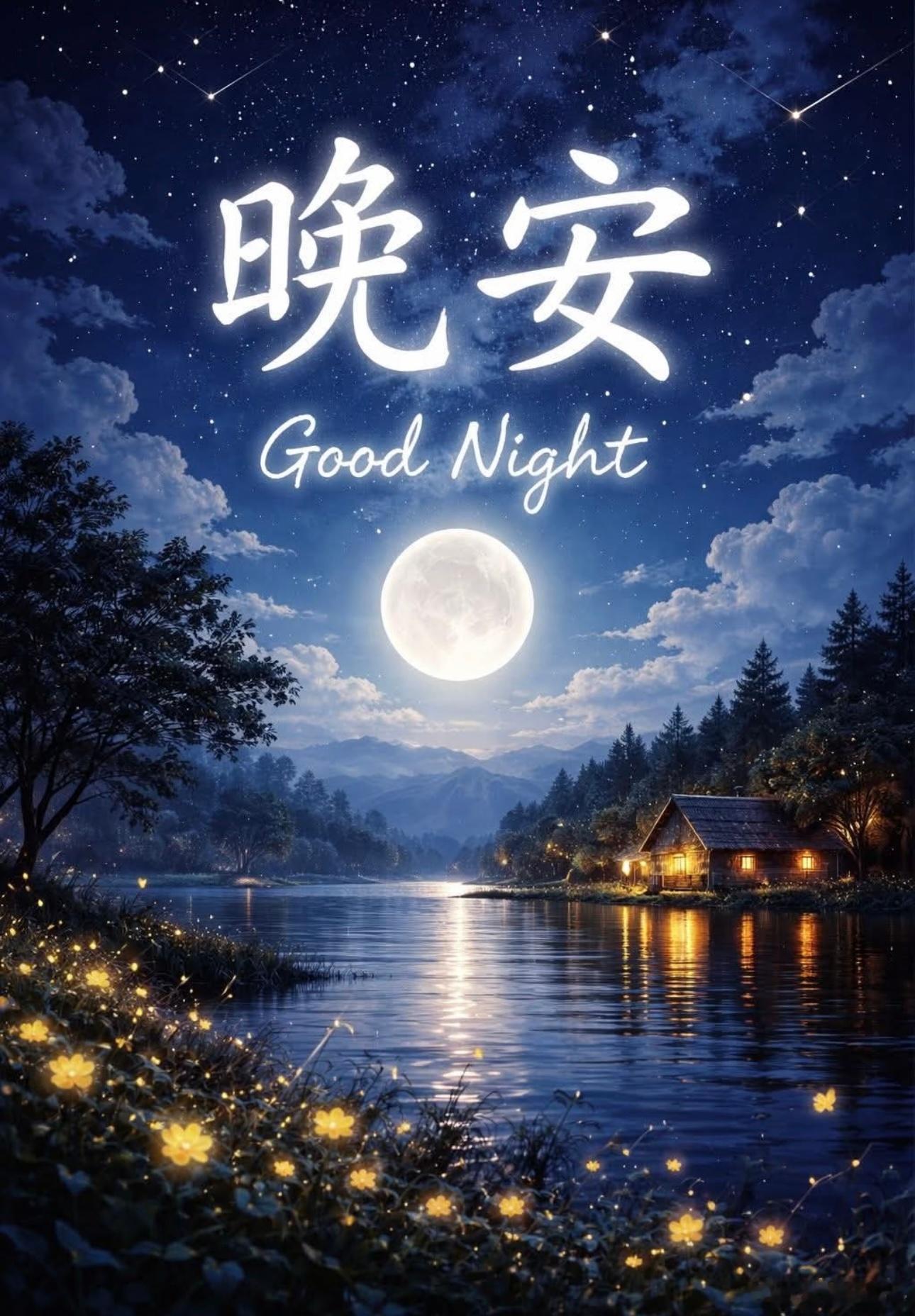晚安  hyr晚安 愿你今晚睡得安稳，梦里有温暖，醒来有阳光，生活或许不完美，但