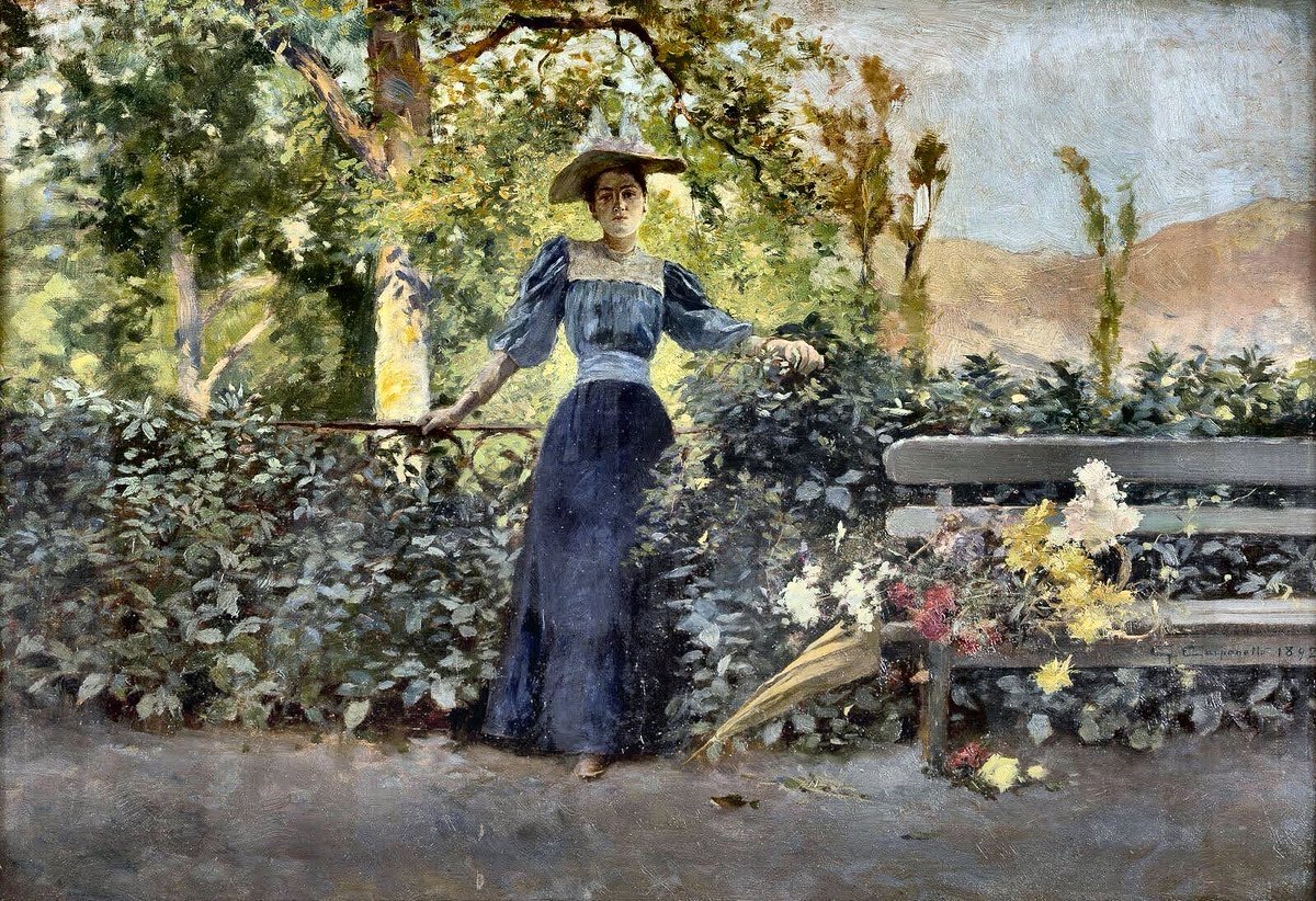 采撷的花朵，意大利画家Giovanni Battista Carpanetto