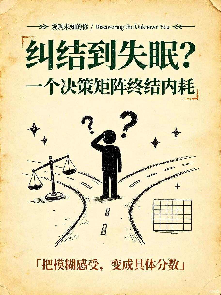我以前是个特别纠结的人。
买个手机能比3天，换工作能犹豫半年，连中午吃什么都能纠