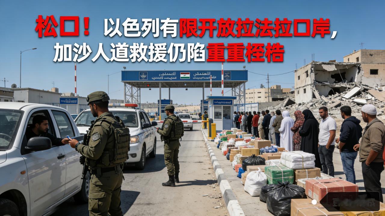 松口！以色列有限开放拉法拉口岸，加沙人道救援仍陷重重桎梏
 
加沙停火背景下，以