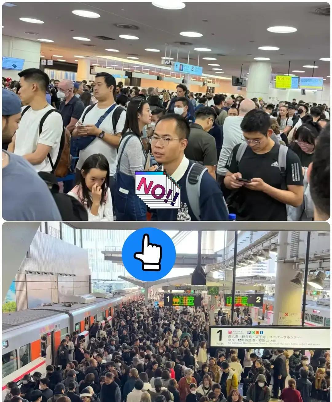 这就是不听劝的代价！这几天日本的机场非常非常的挤，想要回国的人是非常非常的多，改